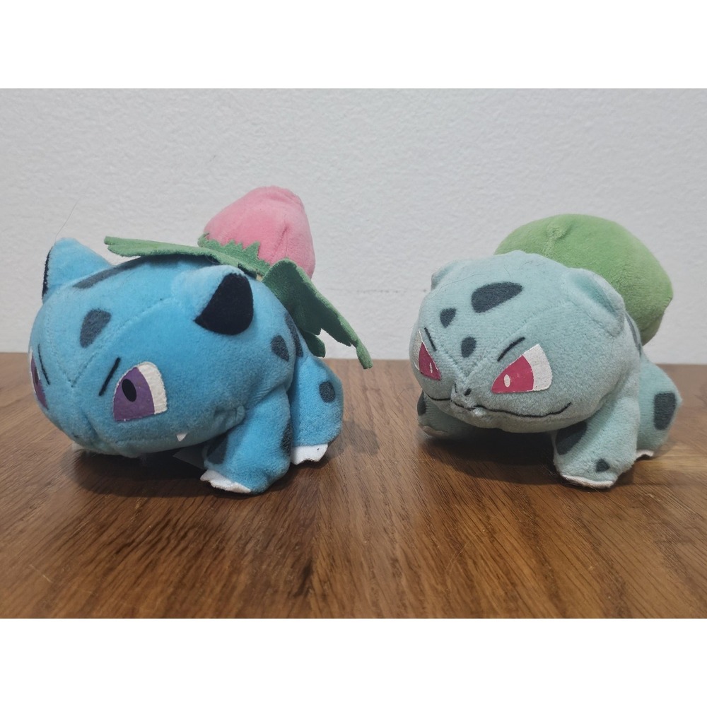 Pokemon‎ 1998 BULBASAUR And IVYSAUR Mini Bean Bag Plush 4.5in Nintendo